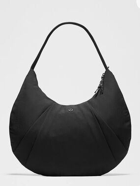 Lululemon Pleated Black Shoulder Hobo Bag - like new